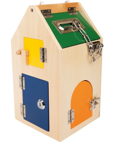 Jucărie din lemn Small Foot - Casa cu încuietori - 4