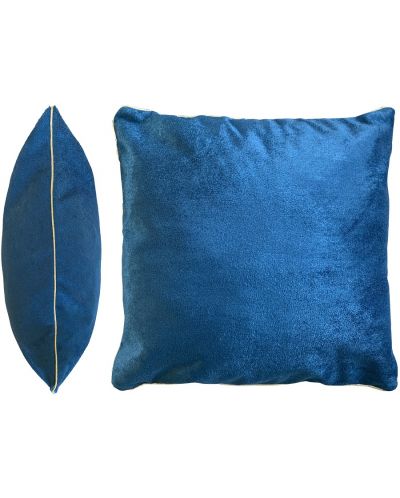 Pernă decorativă Aglika - Lux, 45 x 45 cm, catifea, albastru - 1