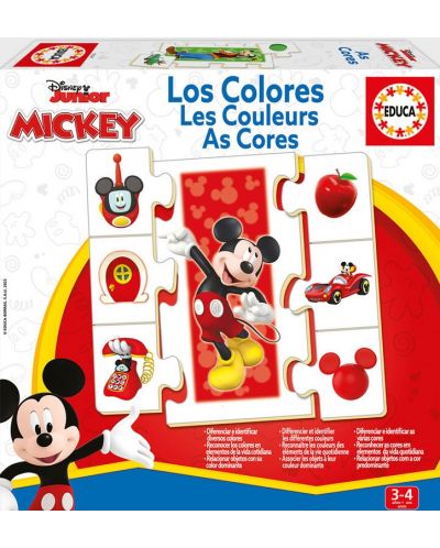 Educa 6 în 1 Puzzle pentru copii - Culori cu Mickey Mouse și prietenii săi  - 1