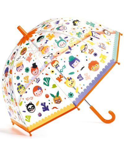 Umbrela pentru copii Djeco Faces - Cu culori schimbatoare - 1