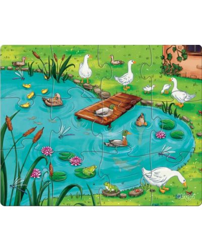Puzzle pentru copii Haba - Animalele din ferma, 3 bucati - 3