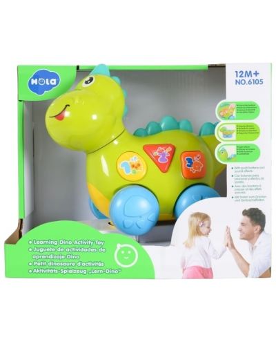 Jucărie din lemn  Hola Toys - Забавен динозавър - 1