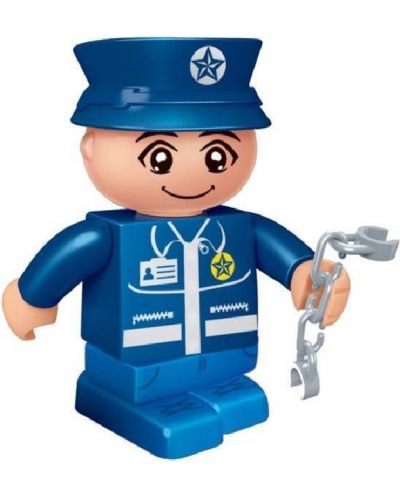 Jucărie BanBao - Mini figurină de polițist, 10 cm - 1