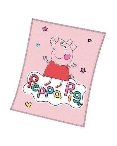 Păturică pentru copii Sonne - Peppa Pig Happy, 110 x 140 cm - 1