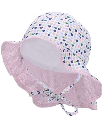 Pălărie pentru copii cu protecție UV 50+ Sterntaler - Cu inimioare colorate, 51 cm, 18-24 luni - 1