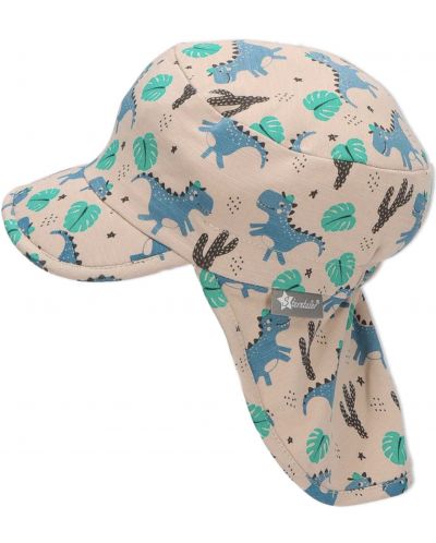 Pălărie de vară pentru copii cu protecție UV 50+ Sterntaler - Cu dinozauri, 47 cm, 9-12 luni - 2