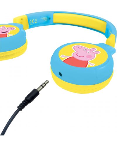 Căști pentru copii Lexibook - Peppa Pig HPBT010PP, wireless, albastre - 3
