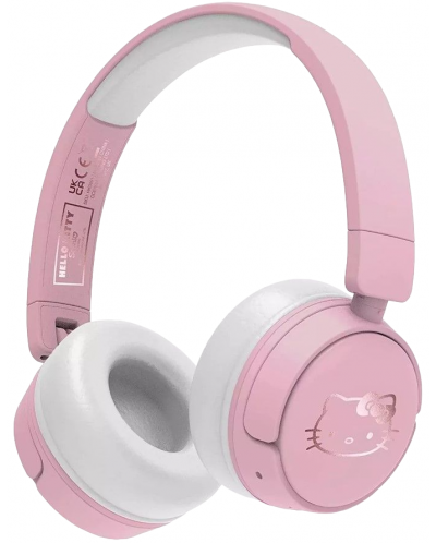 Căști pentru copii  OTL Technologies - Hello Kitty, wireless roz - 1
