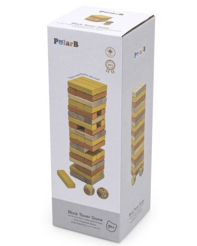 Joc pentru copii Viga Toys PolarB - Turnul Jenga cu zaruri - 4