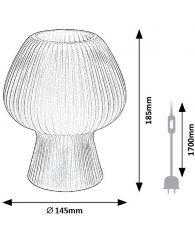 Lampă decorativă Rabalux - Vinelle 74023, IP20, E14, 1x60W, albă - 6