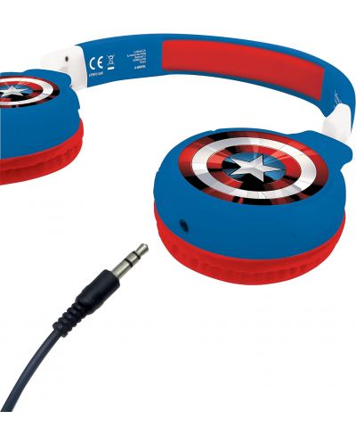 Căști pentru copii Lexibook - Avengers HPBT010AV, wireless, albastru  - 3