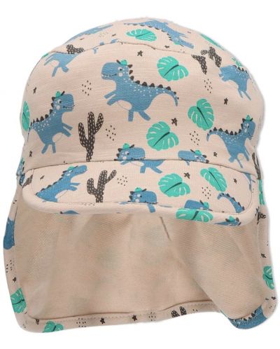Pălărie de vară pentru copii cu protecție UV 50+ Sterntaler - Cu dinozauri, 47 cm, 9-12 luni - 3