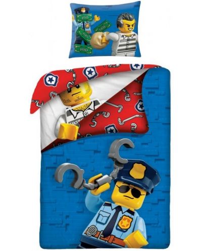 Lenjerie de pat pentru copii Halantex - Lego, City Police - 1