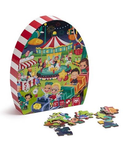 Puzzle pentru copii Eurekakids - Parcul de distractii, 100 piese - 1