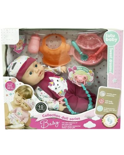 Păpușă Baby Sonne Baby Doll - cu caracteristici și accesorii - 1