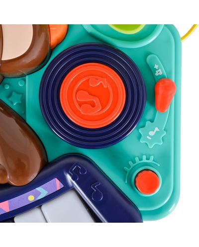 Jucărie pentru copii Hola Toys - Mini pian cu microfon, DJ Monkey - 5