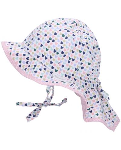 Pălărie pentru copii cu protecție UV 50+ Sterntaler - Cu inimioare colorate, 51 cm, 18-24 luni - 3