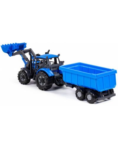Jucărie pentru copii Polesie Progress - - Tractor de inerție cu remorcă și paletă - 4