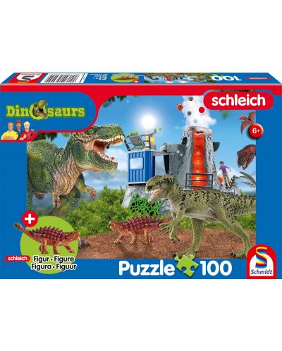 Puzzle pentru copii 100 Piece Puzzle Schmidt - Dinozauri din timpuri preistorice - 1
