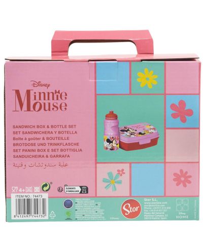 Set pentru copii Stor - Minnie Mouse, sticlă și cutie pentru mâncare - 3