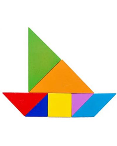 Joc inteligent pentru copii Hola toys Educational - Tangram magnetic, Animale - 3