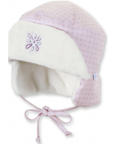 Pălărie pentru copii Sterntaler - 45 cm, 6-9 luni, roz și alb - 1