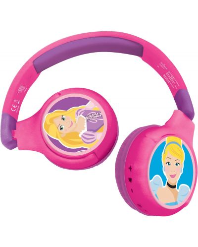 Căști pentru copii Lexibook - Princesses HPBT010DP, wireless, roz - 1