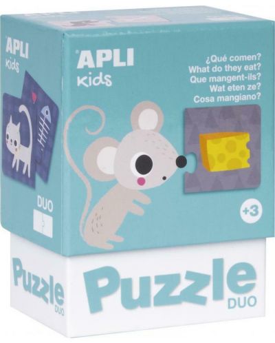 Puzzle pentru copii Apli Kids - Ce mananca animalele, 24 piese - 1