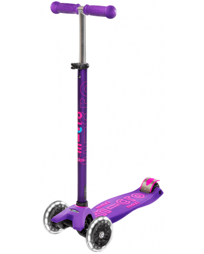 Scooter pentru copii Micro - Maxi Deluxe LED, Purple - 1