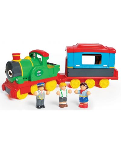 Jucarie pentru copii WOW Toys - Trenuletul lui Sam, cu locomotiva cu aburi - 1