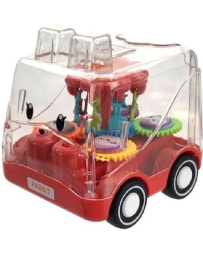 Jucărie pentru copii Raya Toys - Carucior Inertia Rabbit, albastru - 1