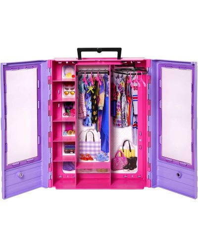 Jucărie Barbie - Dulap, violet  - 3