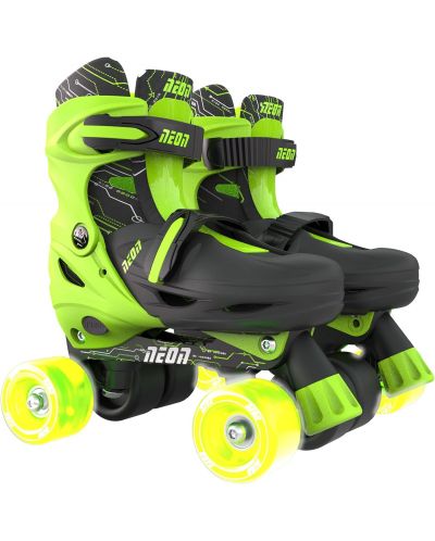 Role pentru copii 2 în 1 Yvolution - Neon Combo Skates, marimea 30-33, verde - 2