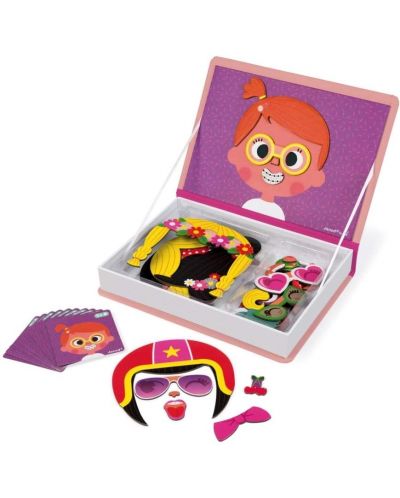 Carte magnetica pentru copii Janod - Fetite cu fete amuzante - 2