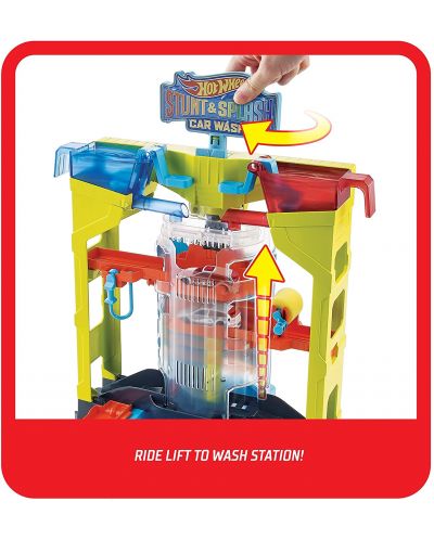 Jucarie pentru copii Mattel Hot Wheels Colour Shifters - Spalatorie auto  - 4