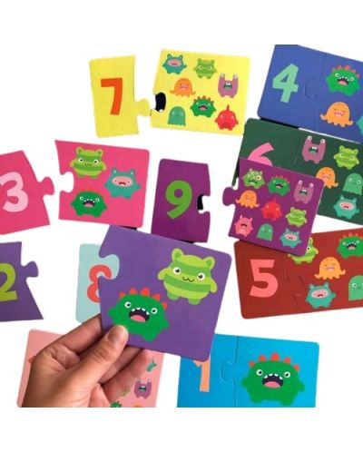 Neobebek Puzzle educațional pentru copii - Monștrii dulci - 1