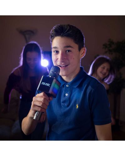 Microfon pentru copii Mi-Mic - Cu efecte, gri - 3