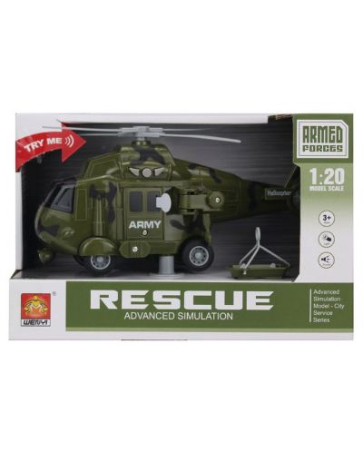 Jucarie City Service - Elicopter militar Resque, 1:20 - 2