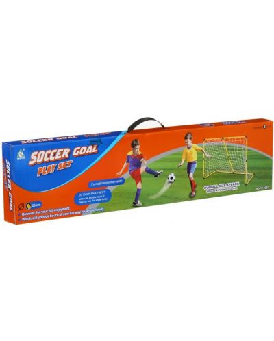 Set pentru copii KY - poartă de fotbal mare cu minge și pompă - 4