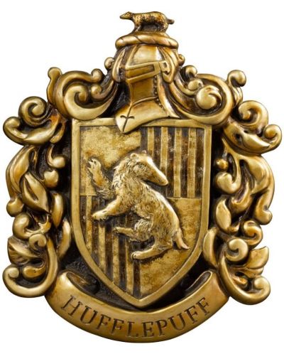 Decorul din spatele peretelui de la The Noble Collection Movies: Harry Potter - Stema școlii Hufflepuff - 1