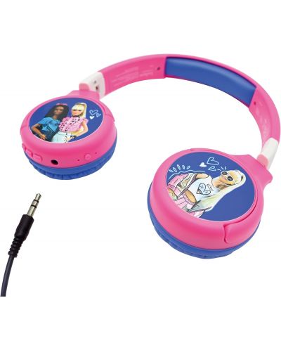Căști pentru copii Lexibook - Barbie HPBT010BB, wireless, albastru  - 5