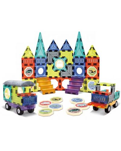 Constructor magnetic pentru copii Sonne - Cars, 41 părți - 3