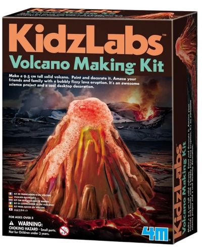 Set creativ 4M Kidz Labs - Aranjează și colorează un vulcan - 1