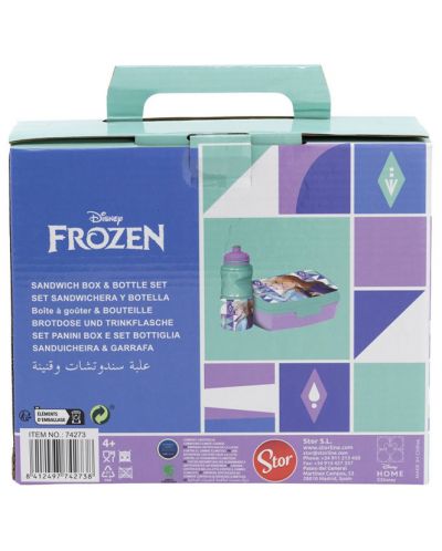 Set pentru copii Stor - Frozen, sticlă și cutie pentru mâncare - 3