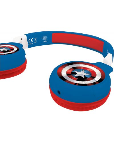 Căști pentru copii Lexibook - Avengers HPBT010AV, wireless, albastru  - 2