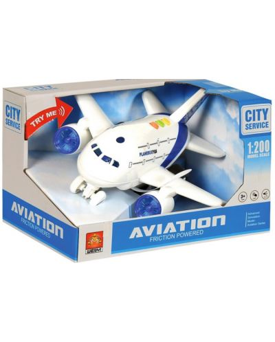 O jucărie de copii Raya Toys - Avion cu lumini și muzică - 1