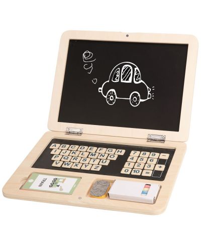 Jucărie Tooky - Laptop din lemn cu activități - 1