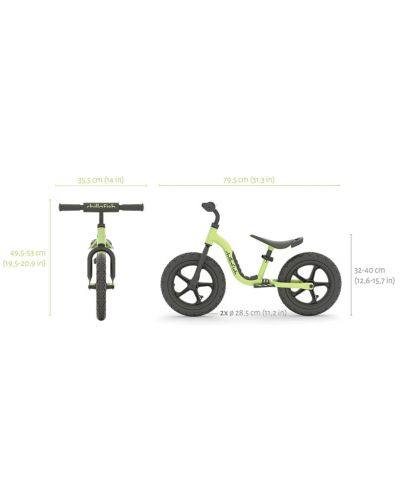 Bicicletă de echilibru pentru copii Chillafish - Charlie Sport 12′′, verde deschis - 8