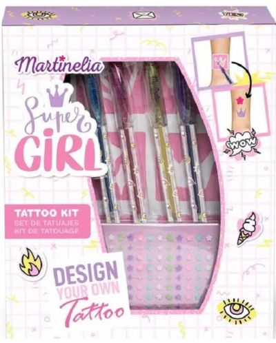 Kit de tatuaj pentru copii Martinelia - Super Girl - 1