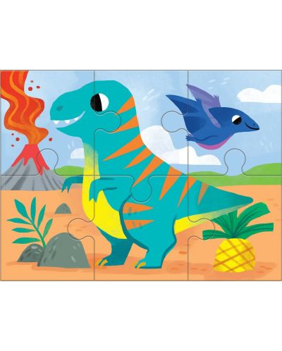 Puzzle pentru copii Mudpuppy 4 în 1 - Prieteni dinozauri - 3